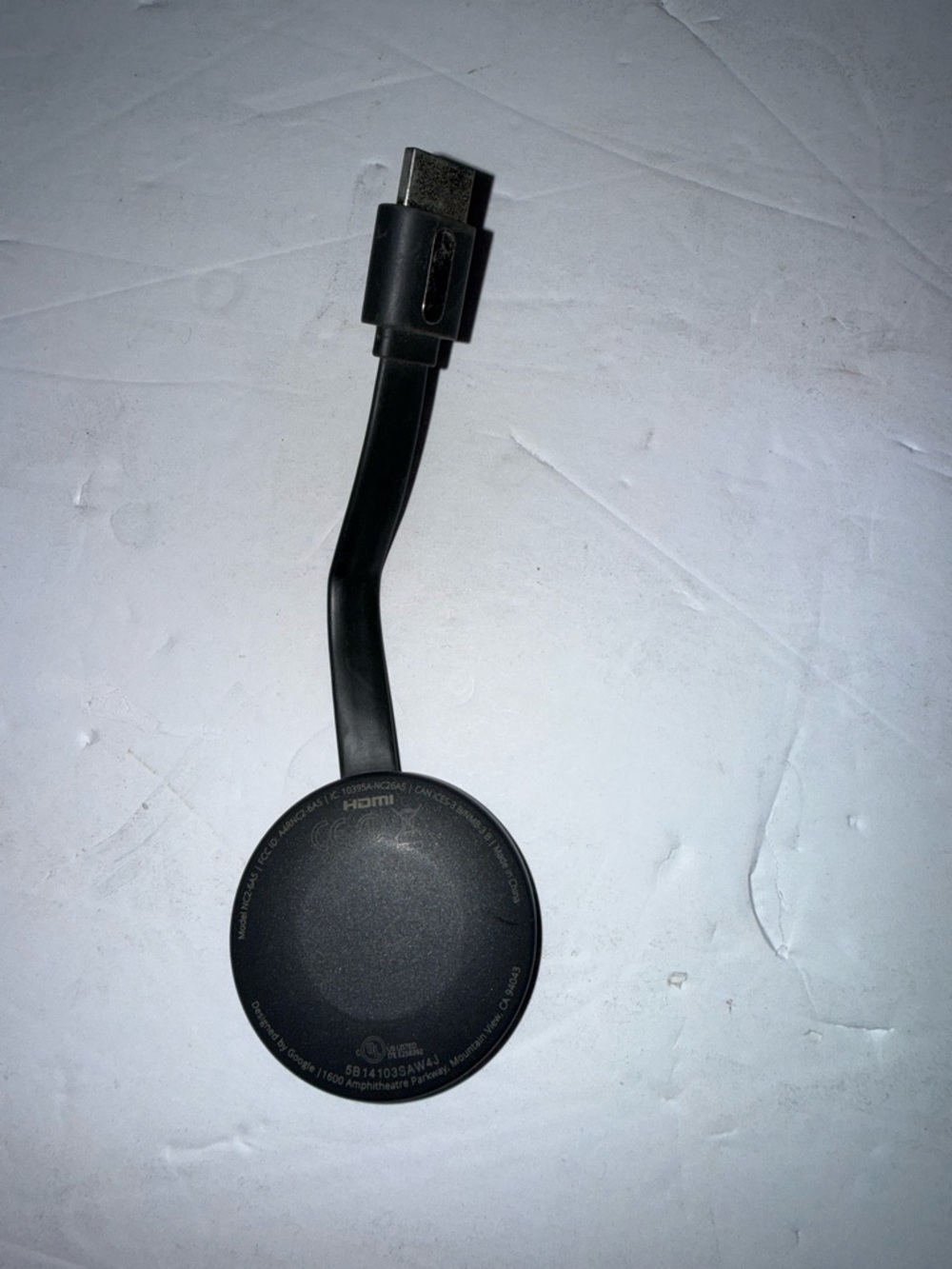 Google Chromecast 2nd Gen HD 1080p Media Streaming Device NC2-6A5 no charger